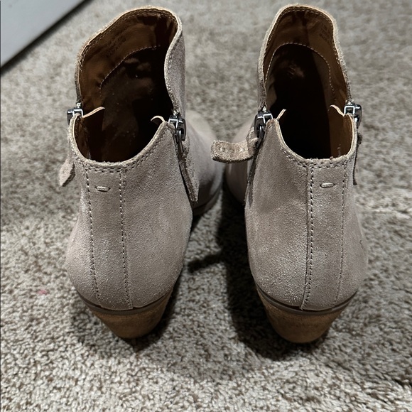 Frye Women's Cream Suede Ankle Booties - Picture 2 of 8
